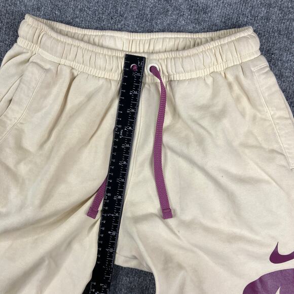 Nike Shorts Mens Size S Beige Purple Logo Athletic Casual Drawstring Lightweight - Picture 4 of 8